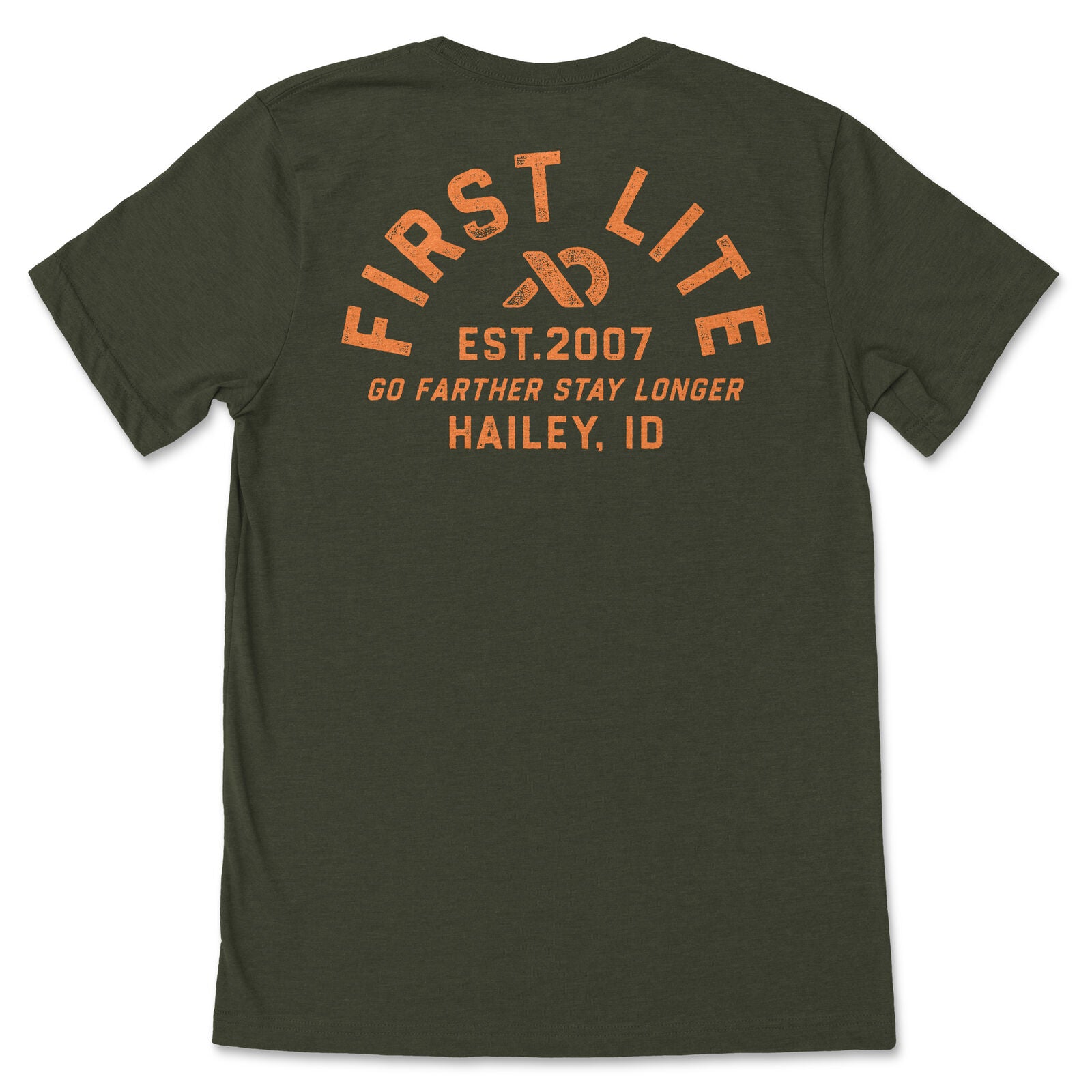 First Lite arched lock up tee back